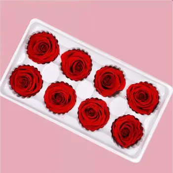 8pcs/Cutie 4-5cm DIY Naturale Conservate Flori Nemuritoare a Crescut Capul de Trandafir Uscate Decor Nunta de Ziua de nastere Cadouri de Ziua Îndrăgostiților