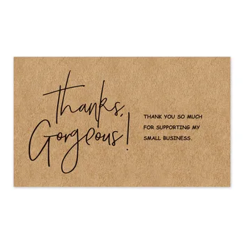 60pcs Naturale Hârtie Kraft Multumesc Card de Întreprindere de Afaceri Magazin Mulțumesc Pentru Carte en-Gros Cadouri Personalizate Decor Card