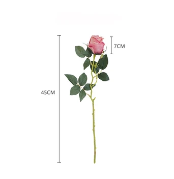 5PCS Silk Rose Long Branch Flori Artificiale pentru Nunta Acasă Decorare Masă de Flori False de Crăciun Cadou de Ziua Îndrăgostiților
