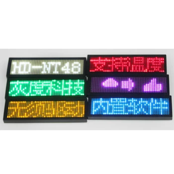 USB Reîncărcabilă Electronice Inteligente Programabile LED Numele Insigna 15 Limbi de Afișare cu LED-uri Semn Rosu/Albastru/Galben/Alb/Verde Culoare