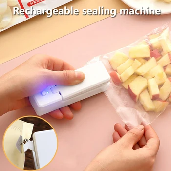 2 IN 1 Mini Etanșare Sac Cutter Deschizator Portabil Alimente Gustare de Etanșare Mașină de Ambalare Reîncărcabilă Bucătărie Sac Magnetic de Căldură de Etanșare
