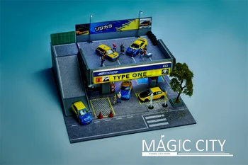 Magic City 1:64 Led diorama Japonia supermarket 7-11 /Dublă etaje /atelier de reparații