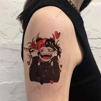 Impermeabil Tatuaj Temporar Autocolant Anime-ul Japonez de Desene animate fata Rea Fals Tatuaj Flash Tatuaj de Arta pentru Femei Barbati