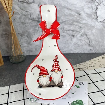 Restul Lingura De Crăciun Suport Ceramic Chopstickkitchen Rack Aragaz Ustensile Sta Gnome Betisoarele Polonic De Vacanță Cuteholders Cadouri