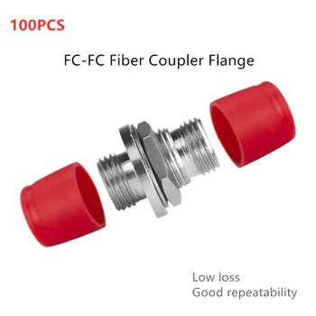 100 BUC Pierderi Reduse FC-FC adaptor de fibra optica Mici D Tip flanșă de cuplaj FC FC Conector de Fibra Optica Flanșă Atenuator Optic