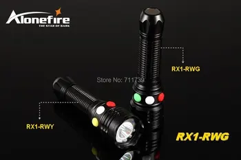 AloneFire RX1 Q5 LED-uri de Semnalizare pentru căi Ferate lanternă cu Lumină Roșie, albă, verde 18650 baterie reîncărcabilă USB de încărcare în aer liber de Urgență flash de lumină