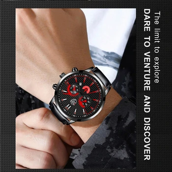 Reloj hombre de Sus Mens de Afaceri din Piele Cuarț Ceas de mână de Moda de Lux pentru Bărbați Ceasuri Calendar Data Bratara Curea Ceas relogio