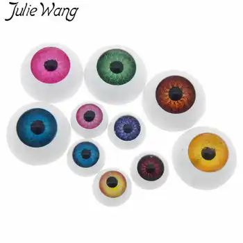 Julie Wang 10BUC Rotund Ocular Păpușă de Plastic Ochii de Culoare Amestecat Butoane de Siguranță de Ochii Omului Pentru Păpuși Jucărie de Pluș Face Accesoriu