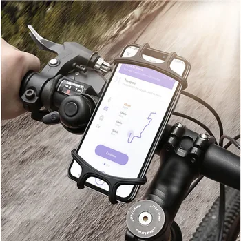 Silicon de Biciclete Suport de Telefon Motocicleta pentru IPhone 12 11 pro max 7 8 plus X Xr Xs Telefon Mobil, Stand de Bicicletă cu GPS Clip de Montare Rapidă
