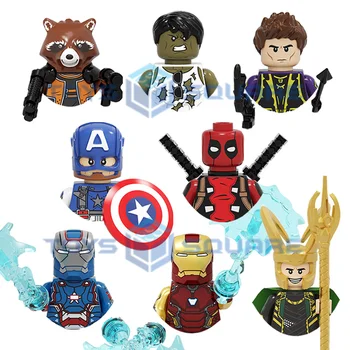 Patriot Iron Man, Captain America Deadpool Hawkeye Hulk Rocket Raccoon Loki Model Blocuri MOC Cărămizi Set Cadouri Jucarii