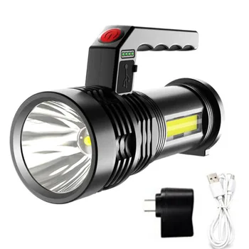 Mare putere Led flash de lumină portabile de mână lanterna portabil USB pentru a reîncărca bateria torțe lampa proiector proiectoare de Vânătoare P1