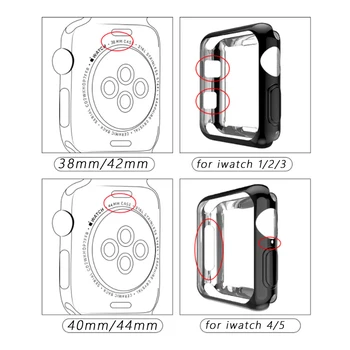 Diamant Bara de protecție Caz de Protecție pentru Apple Watch Acoperi Serie SE 6 5 4 3 2 1 38MM 42MM Pentru IWatch 5 4 40mm 44mm iWatch accesorii