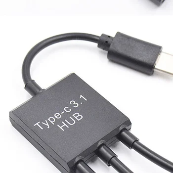 Tip-C Cablu 3 In 1 de sex Masculin La Feminin Port Micro USB 2.0 de Putere de Încărcare Hub OTG Cablu Adaptor USB de C OTG Host Cablu Hub Cablu Adaptor