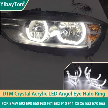 Bright LED Angel Eyes Pentru BMW E90 E92 E60 F30 F31 E82 F10 F11 E53 x5 x6 E70 E65 Lumini Auto Accesorii 3D DTM Style Acrylic
