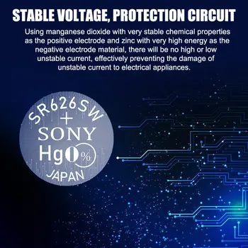 30PCS Sony 377 377A SR626SW SR626 AG4 LR66 LR626 1.55 V Oxid de Argint Baterie de Ceas Pentru LED-uri pentru Căști Scară Calculator Butonul de Celulă