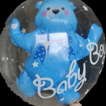 Copil de Dus Fată Băiat Decoratiuni este Un Băiat Banner 4D Urs Bubble Ball Baloane Set Petrecere de Ziua de Decorare pentru Copii gradina DIY