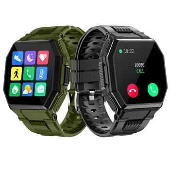 Ceas inteligent Femei Bărbați Stil Militar Sporturi în aer liber, Ritm Cardiac Fitness Tracker Apel Smartwatch Brățară Inteligentă pentru Android IOS
