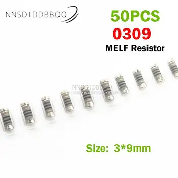 50PCS SMD Rezistor MELF 0309 1R 2.2 R 3.3 R R 4.7 5.1 R 1W Precizie de 5% Cilindru bobinat Rezistor Metalic Film Rezistor de Precizie