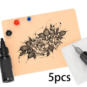 5Pcs Tampoane din Silicon Tatuaj Practică Pielea Moale 1mm Grosime Dublă față-Verso Pielea Goală pentru Consumabilele de Tatuaj Buze Microblading