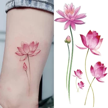 Fluture Floare Tatuaje Temporare Autocolante Mână De Arta Corp Rezistent La Apa Tatuaje False Black Rose Femei Fete Apă Transfer Tatuaj