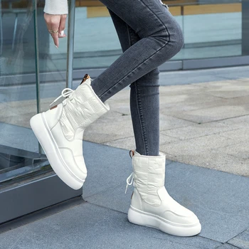 Femei Cizme de Zăpadă de Iarnă 2022 Nou de sex Feminin Glezna Cizme de Moda Blană Cald Femei Pantofi de Pluș Gros Impermeabil anti-alunecare Cizme Scurte