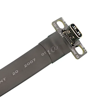 Unghi drept Alb USB3.2 GEN2 de Tip E Tip C Cablu de Extensie USB Interne 3.2 sex Masculin La Feminin Orificiile pentru șuruburi Placa de baza Extender