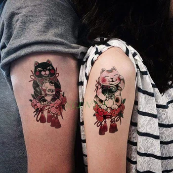 Impermeabil Tatuaj Temporar Autocolant Japonia papusa mascota pisica fals tatuaj flash tatuaj tatouage temporaire pentru fata femei bărbați