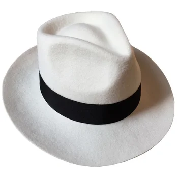 Bărbați clasic Lână Simțit Nașul Fedora Hat - Gangster Mafiot Michael Jackson Domn Hat-mai MULTE CULORI