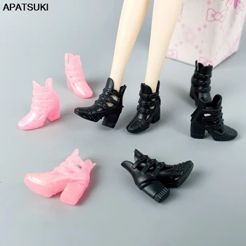 5pairs/lot Papusa de Moda Pantofi Pentru Papusi Barbie Accesorii Toc Înalt Sandale Pantofi 1/6 BJD casă de Păpuși pentru Copii Jucării DIY