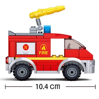 Orașul Pulverizare Pistol Cu Apa De Jucarie Pompieri Fire Rescue Camion De Pompieri, Blocuri Set De Învățământ Cărămizi Model De Jucării Pentru Copii Cadouri