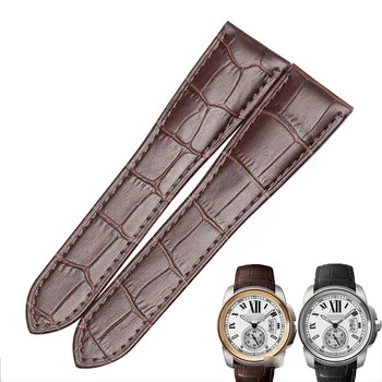WENTULA Watchbands pentru CALIBRE DE CARTIER W7100037 W7100041 W7100039 vițel-banda de piele din Piele watchbands