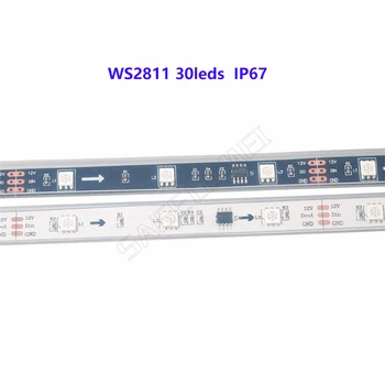 DC12V 5050 SMD RGB 2811 Benzi de Lumină Adresabile 30/48/60 Led-uri/M Smart Led Pixeli Externe Ic 5m/Rola