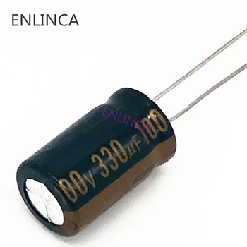 2 buc/lot T19 de înaltă frecvență joasă impedanță 100v 330UF aluminiu electrolitic condensator de dimensiunea 13*20 de 330UF 20%
