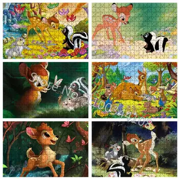 Bambi 300/500/1000 Piese Puzzle Disney Filmul de Desene animate Puzzle pentru Adolescent Jocuri pentru Copii de BRICOLAJ pentru Adulți Decompresie Jucarii