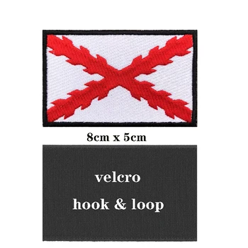 1 BUC Visiniu Flag Patch-uri Banderola Patch-uri Brodate Cârlig & Bucla de Fier Sau Pe Broderii Scai Insigna Militar Dungă
