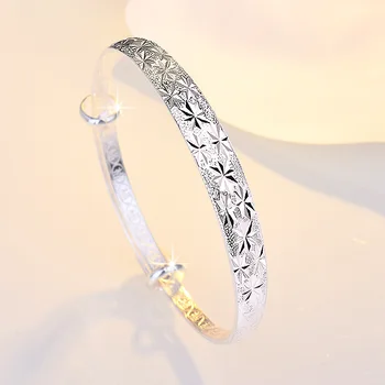 Noul trend 999 argint romantic Gypsophila stele Brățări pentru femei brățări petrecere de moda bijuterii de nunta cadouri de Craciun