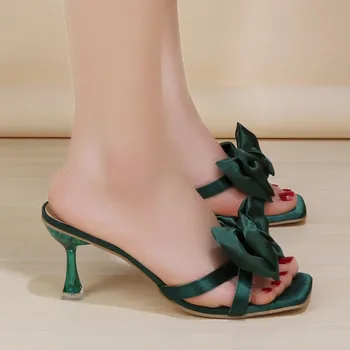 Pantofi Femei 2022 Papuci Casual, Din Cauciuc Flip-Flops Fluture Nod Cu Toc Catâri Slide-Uri De Lux Ytmtloy Interior Zapato Mujer 1