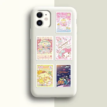 65pcs Animație Sanrio Pătrat Graffiti Sticker Hello Kitty Kuromi Decorare Camera de Telefon Mobil Caz Laptop Autocolant Impermeabil