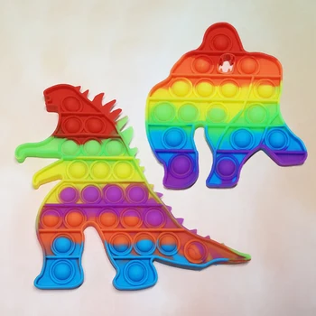 Godzilla Pop Antistres Frământa Jucarii King Kong Dinozaur figurina Model Drăguț Antistres Jucării pentru Copii pentru Copii Cadouri