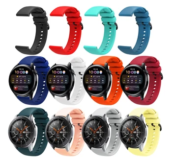 22mm Curea Silicon pentru Huawei watch 3 46mm curea de schimb pentru Samsung Galaxy watch 3 /Amazfit GTR 47mm/Huawei watch GT2 46mm