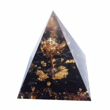 Puternic Piramida Joasa Turmalina Neagra Cupru Așchii Orgonice Reiki De Vindecare Meditație