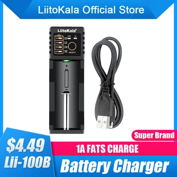 LiitoKala Lii-100B Lii-100 18650 Baterie Încărcător Pentru 26650 16340 RCR123 14500 LiFePO4 1.2 V Ni-MH, Ni-Cd 5V 1A USB încărcător inteligent