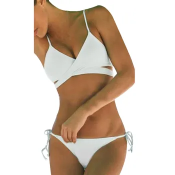 Femei Sexy Push-Up Sutien Bandaj Bikini Seturi de sex Feminin costum de Baie Solid 2021 Noi Brazilian costum de Baie din Două piese Beachwear