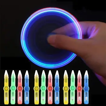 LED-uri de Filare Pen Pix Frământa Spinner Mână Top Glow În Întuneric Lumina EDC de Relief de Stres Jucarii Copii Jucărie Cadou de Birou Școală Supplie