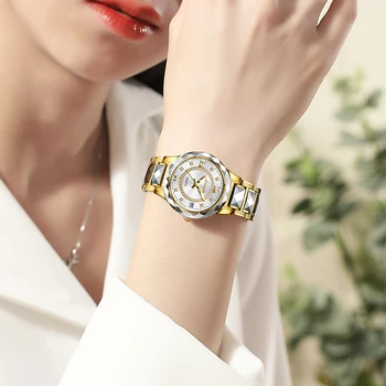 SUNKTA Safir Oglindă, Femei de Lux Ceas de Wolfram, Oțel Material Impermeabil Ceas Ceasuri Doamnelor Ceas de Diamant Relogio Feminino