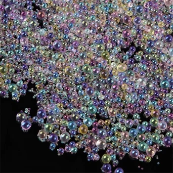 10g/Pachet 0.6-3mm Mini Bubble Margele Colorate de Sticlă Șirag de mărgele Pentru DIY Silicon, Rășină Epoxidică Mucegai de Umplere de Rășină Bijuterii de Unghii de Arta Decora