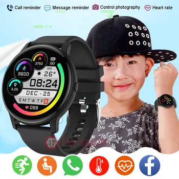 2022 Silicon Ceas Inteligent copii Copii Smartwatch Fete Băieți Deștepți Ceas de Somn monitor de Ritm Cardiac-ceas Inteligent Pentru Android IOS