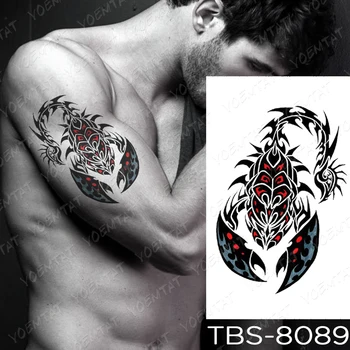 Transfer Impermeabil Tatuaj Temporar Autocolante Dragonul Lup Scorpion Flacără Totem Flash Tatuaj Body Art Brațul Fals Tatuaje Femei Bărbați