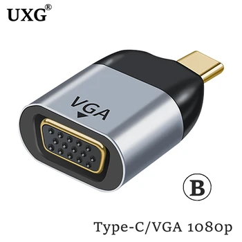 USB 3.1 Tip C compatibil HDMI/DP/VGAminiDP RJ45 Adaptor Convertor de Proiectie 4K/8k 60Hz C USB de sex masculin la feminin video HD Imagine 2