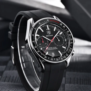 BENYAR Mens Ceasuri de Top de Brand de Lux Cuarț Ceas Pentru Bărbați Cronograf Automatic Sport rezistent la apa Militare Luminos Ceas 2022 Imagine 2